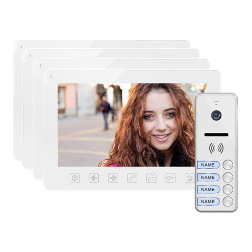 ORNO 4 lakásos memóriás  videó kaputelefon szett 7" LCD monitorral ORVIDEX1065/W