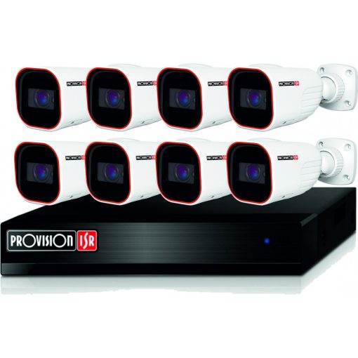 Provision 8db 2Moixeles IP kamerás 8 csatornás video rögzítő rendszer PR-IPkitEasy8D