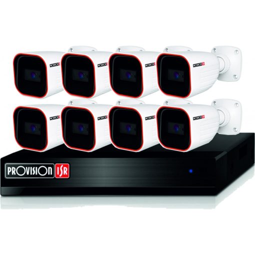 Provision 8db 2Moixeles IP kamerás 8 csatornás video rögzítő rendszer PR-IPkitEasy8I